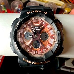 Black Baby G Pink face Gshock
